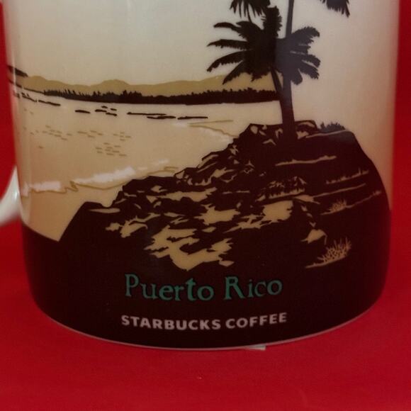 NWT Starbucks Puerto Rico Coffee Mug Global Icon 2015 Tan Brown 16 Oz. Fortress - Picture 8 of 9